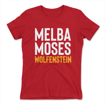 Melba Moses Wolfenstein Womens T-Shirt in Red color